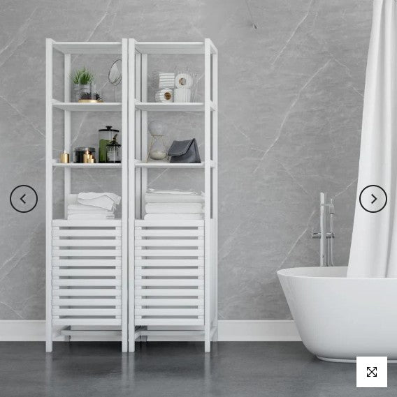 Large Puglia Quartz Grey 1.0m x 2.4m Shower Panel