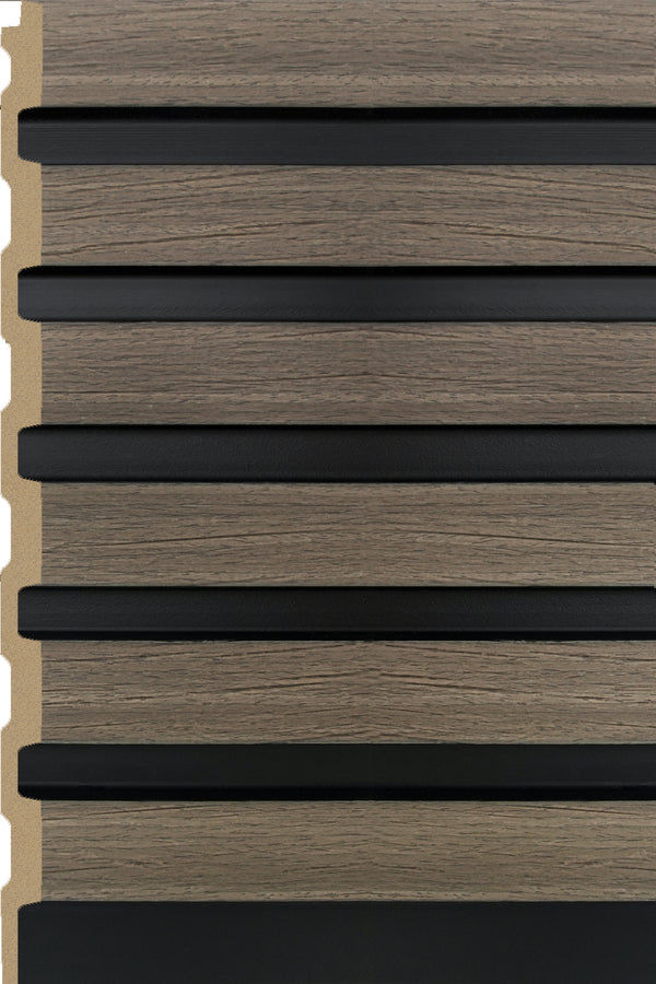 Grey Oak Premium Slat Wall Panel - Sulcado 300mm