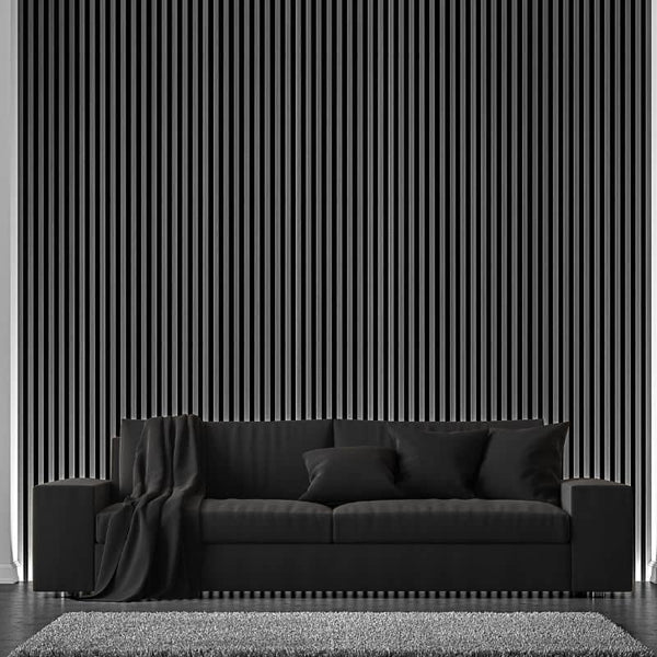 Sulcado Slat Wall Charcoal Acoustic Panel 600mm