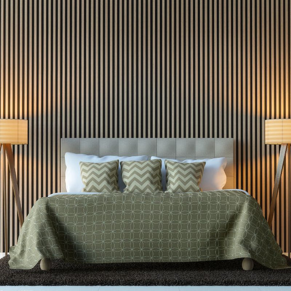 Natural Oak Acoustic Slat Wall Panel - Sulcado 600mm Sample